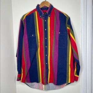 Vintage 90’s Tango by Max Raab Colorful Button Down Shirt Size Large